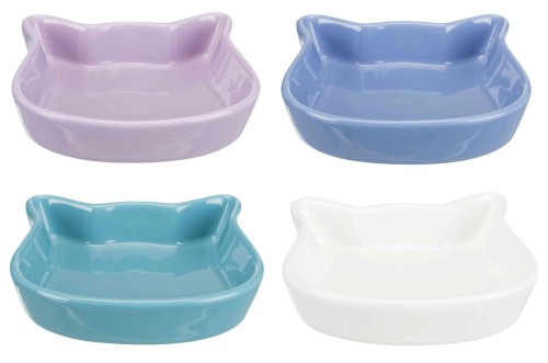 Trixie Miska ceramiczna w kształcie głowy kota 0,25/12cm Mix kolorów