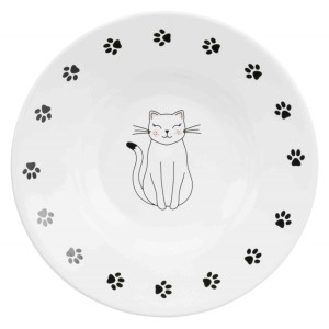 Trixie Miska ceramiczna dla kotów ras krótkonosych 0,2l/15cm biała