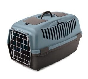 Stefanplast Transporter z Metalowymi Drzwiami Gulliver 2 55x36x35cm, do 8 kg, niebieski