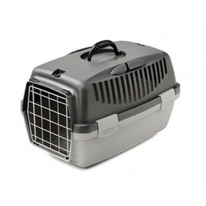 Stefanplast Transporter z Metalowymi Drzwiami  Gulliver 1, 48x32x31 cm, do 6kg, szary
