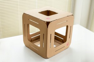 Domek dla kota KARTONOWY kostka kociamięta