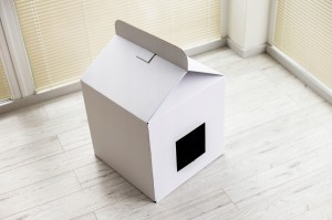 Drapak dla kota KARTONOWY MLEKO XL duży domek