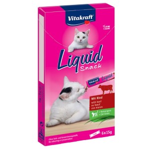 Vitakraft Cat Liquid Snack pasta z wołowiną i inuliną 15 g