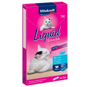 Vitakraft Cat Liquid Snack pasta z łososiem i omega-3 , 15 g - 1 szt