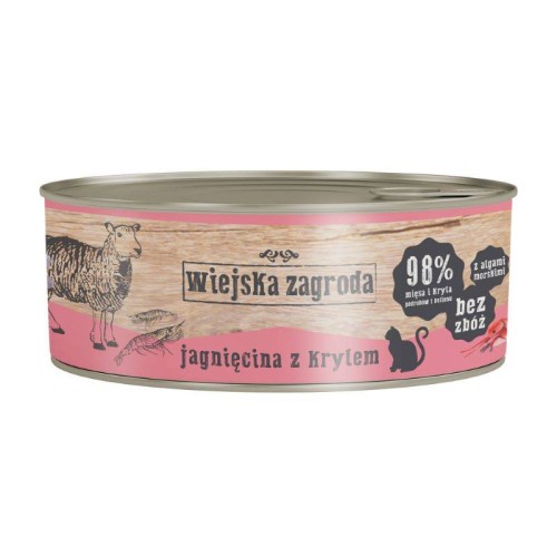 Wiejska Zagroda Kot Jagnięcina z krylem 85g