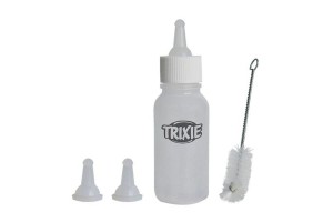 TRIXIE Zestaw Do Karmienia Kociąt, Butelka 57 ml + 3 Smoczki + Szczoteczka Do Mycia
