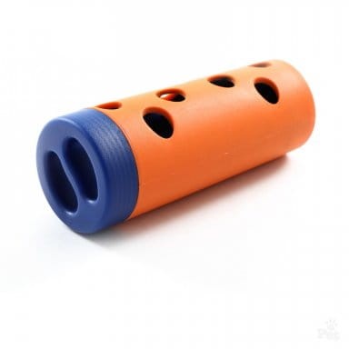 TRIXIE Activity Snack Roll Tunel/Walec/Rolka Na Przysmaki, 14x6,5 cm, niebieski/pomarańczowy
