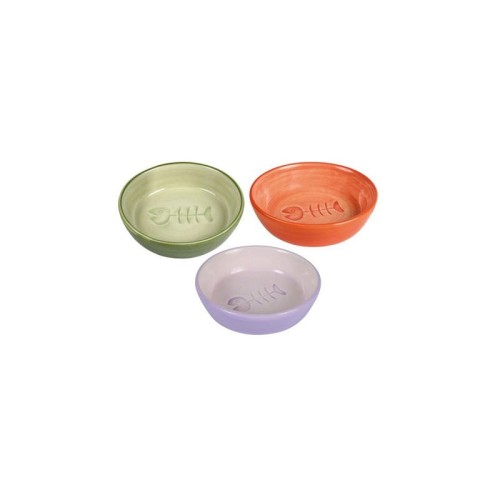 TRIXIE Miska Ceramiczna Dla Kota z Rysunkiem Ryby na Dnie 0,2l/12cm 