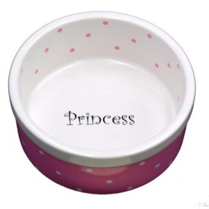 YARRO Miska Ceramiczna Princessa 13,5x5,5 cm różowa/biała 