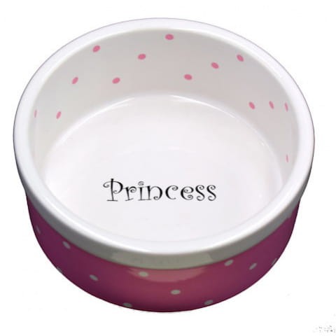 YARRO Miska Ceramiczna Princessa 13,5x5,5 cm różowa/biała 