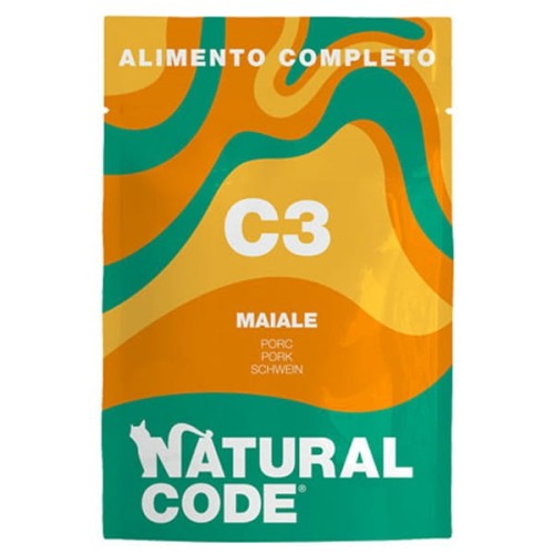 Natural Code Cat C3 Wieprzowina 70g , Monobiałkowa i Pełnowartościowa!