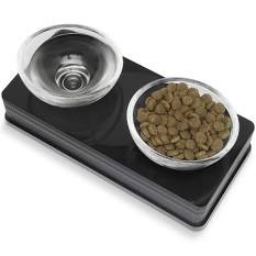 Catit Style Glass Diner Zestaw Misek 2x200ml Czarny