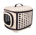 Ibiyaya Transporter Kuferek Beżowy, do 6 kg, Bardzo Lekki (1,2 kg) i Składany na Płasko!