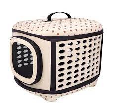 Ibiyaya Transporter Kuferek Beżowy, do 6 kg, Bardzo Lekki (1,2 kg) i Składany na Płasko!