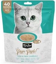 Kit Cat PurrPuree Tuńczyk i Błonnik 15g (1 szt) , Przysmak Odkłaczający!