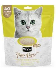 Kit Cat PurrPuree Kurczak i Błonnik 15g (1 szt) , Przysmak Odkłaczający!