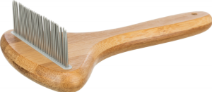 Trixie Grzebień Obrotowy do Krótkiej Sierści, metalowe igły, bambusowa rączka, 10x17cm