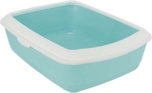 Trixie Classic Kuweta Otwarta z Ramką 37x15x47cm, biały/miętowy