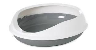 Savic Figaro Kuweta Otwarta z Ramką Owalna, 55x48,5x15cm, szary/biały