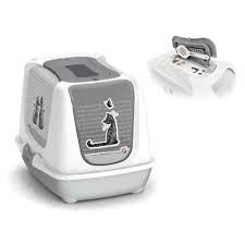 Yarro Trendy Zakochany Kot Kuweta Kryta z Filtrem Węglowym i Łopatką, 39,5x50x37,5cm