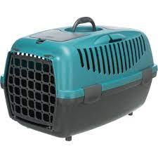 Trixie  Transporter Capri 2 XS-S  z Plastikowymi Drzwiami 37x34x55cm, do 8 kg, szary/petrol