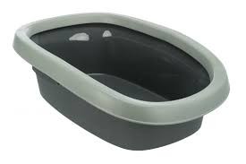 Trixie Be Eco Carlo 1 Kuweta Otwarta z Ramką, 31x14x43 cm, antracyt/szary/zielony