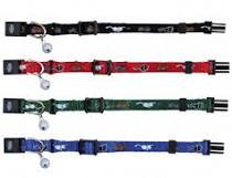 TRIXIE Obroża JUNIOR dla kociąt, rozmiar uniwersalny, zapięcie bezpieczeństwa, motyw koty, mix kolorów