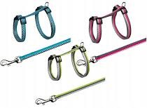 Trixie Szelki Regulowane ze Smyczą Freshline Spot, 27-45cm/10mm, mix kolorów