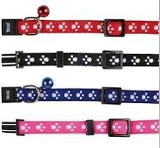 TRIXIE Obroża Łapki, rozmiar uniwersalny, zapięcie bezpieczeństwa, mix kolorów 