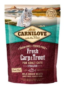 Carnilove Cat Sterilised Karp i pstrąg 400 g