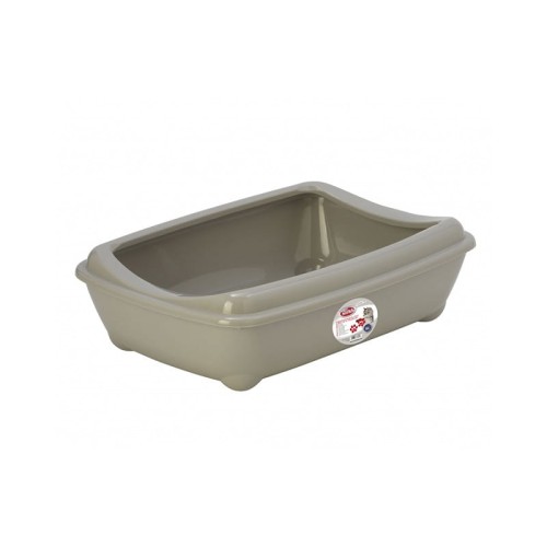 Pet Nova M Kuweta otwarta z ramką 42x31x12 cm, szary 