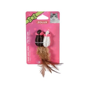 Zolux  Zestaw 2 Myszek z Piórkami, 5 cm