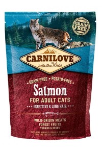 Carnilove Cat Sensitive Long Hair Łosoś 400 g, Wrażliwe i Długowłose