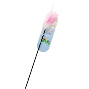 YARRO Wędka Patyk z Piórkiem Różowy 50/10cm