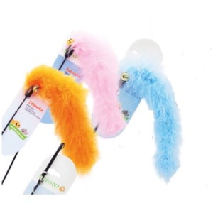 YARRO Wędka Patyk Puchowy Elastyczny, 47/20 cm niebieski/różowy/pomarańczowy