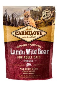 Carnilove Cat Sterilised Jagnięcina i dzik 400 g