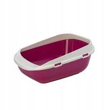 Yarro Kuweta Comfy Owalna z ramką i kratką ograniczającą roznoszenie żwirku, 57x43x25,5 cm, fuksja