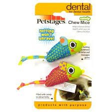 Petstages Myszki Bliźniaczki z Kocimiętką, Wspomagające Czyszczenie Zębów, 2 szt