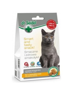 Dr Seidel Przysmaki Dla Kotów Piękna Sierść, Olej Lniany i Cynk, 50g