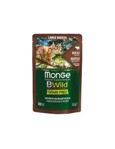 Monge BWild Buste Grain Free Large Breed Bawół z Warzywami w Sosie 85g