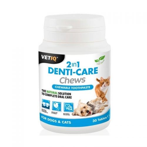 VetIQ 2in1 Denti-Care Chews 30 sztuk, Pasta Do Zębów w Tabletkach do Żucia!