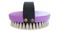 Keller Bursten Średnia Szczotka Dla Koni, Naturalne Włosie, Fioletowa, Idealna Do Zbierania Sierści z Ubrań i Tapicerki!