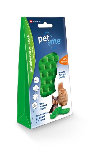 pet+me Szczotka Zielona, Gęsta Sierść, Dużo Podszerstka