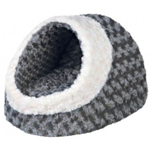 Trixie Legowisko Zamknięte Jaskinia Kaline z Poduszką 35x26x41 cm , szare/kremowe