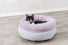 TRIXIE Legowisko Wysokie Puchate Junior 40cm, jasny szary/liliowy