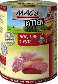 MAC's Cat Kitten Indyk, Wołowina i Kaczka 400g