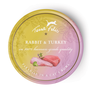 Terra Felis Królik z Indykiem 80g, Pyszny Zapach, 100% Składników Jakości Human Grade!         