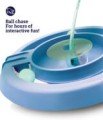 Petstages Wobble Track Blue Cat, Ruszający się Tor do Zabawy dla Kota, 14x14,2x4 cm