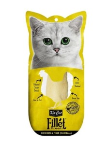 Kit Cat Fillet Fresh Kurczak i błonnik 30 g, Przysmak Odkłaczający!