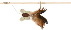 TRIXIE Wędka z Motylkiem, Piórkami i Kocimiętką 45 cm